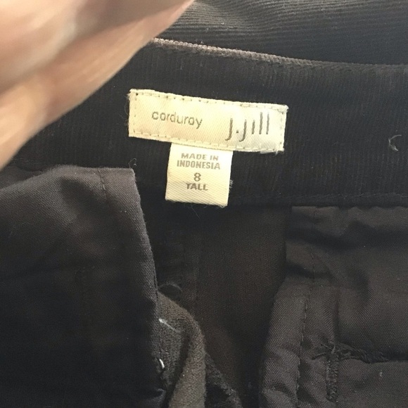 J Jill chocolate brown fine wale corduroy straight leg pants. Size 8 Tall - Picture 7 of 9